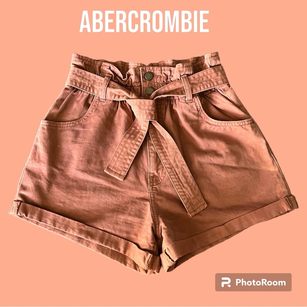 57: Abercrombie paperbag shorts. Gently used. Sz s. Clay colored.